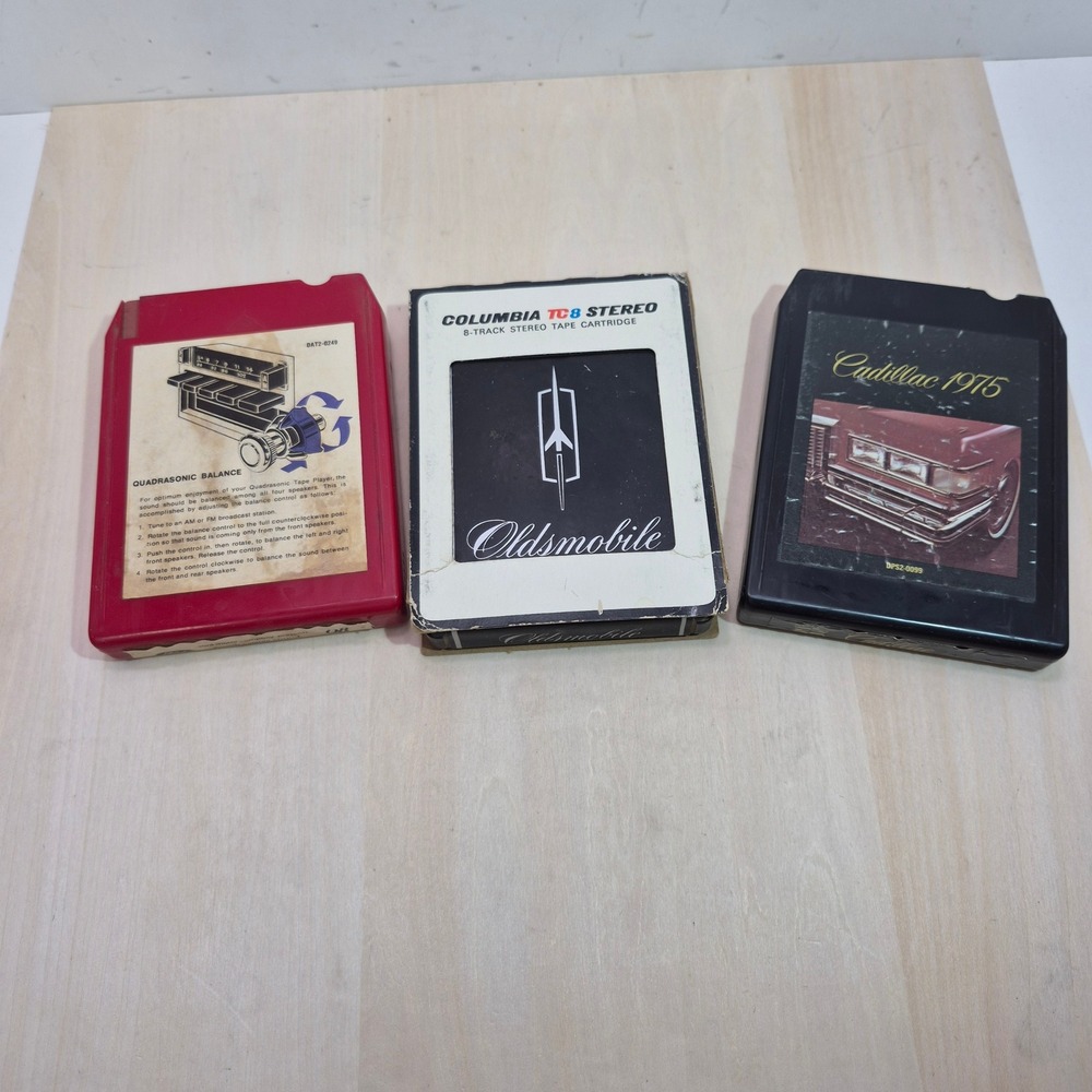 Vintage 8-Track Tape Lot Oldsmobile Cadillac Ford